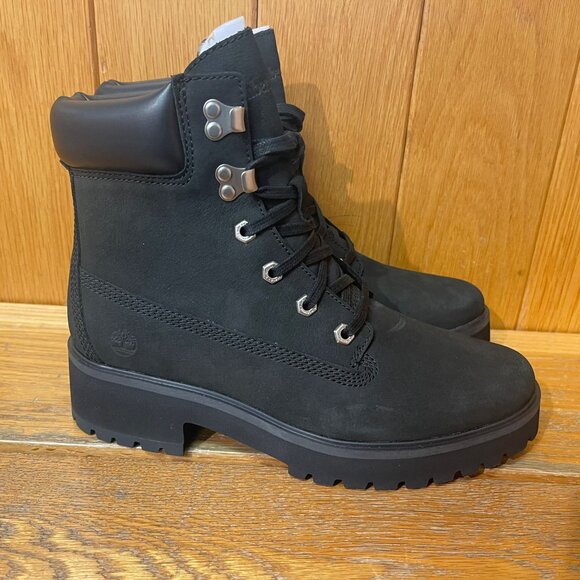 TIMBERLAND WOMEN'S CARNAB COOL 6 '' INCH BOOT BLACK NUBUCK A5NYY SIZE 9 & 10 - Picture 3 of 10